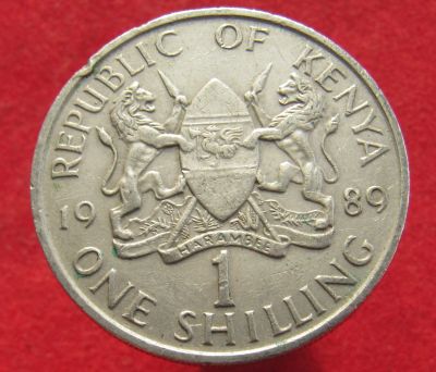 Лот: 15526378. Фото: 1. Кения 1 шиллинг, 1989г. Остальные страны