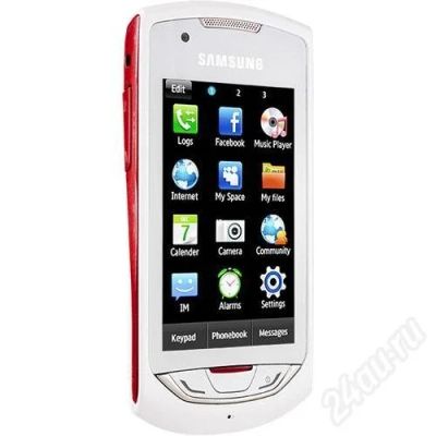 Лот: 698394. Фото: 1. Samsung GT-S5620 Monte Белый. Кнопочные мобильные телефоны