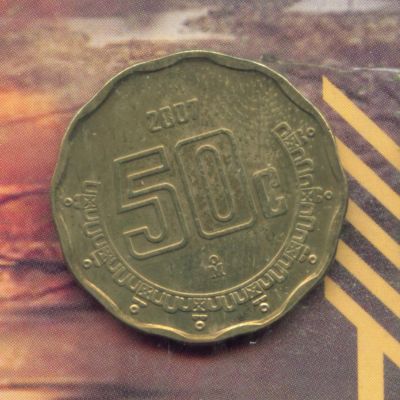 Лот: 4877738. Фото: 1. мексика 50 сентаво 2007. Америка