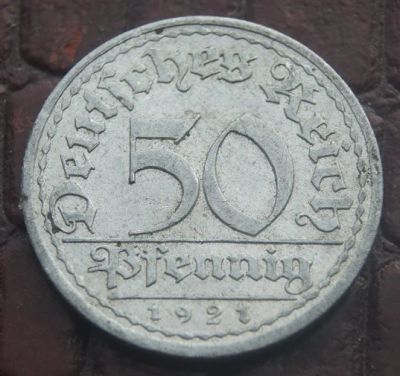Лот: 8720844. Фото: 1. Германия 50 пфеннигов 1921 А... Германия и Австрия