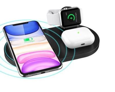 Лот: 21382406. Фото: 1. Зарядная станция A04 черная Wireless... Зарядные устройства, блоки питания, адаптеры сетевые для смартфонов