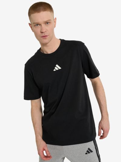 Лот: 25224000. Фото: 1. Футболка мужская adidas, Черный. Другое (спортивная одежда)