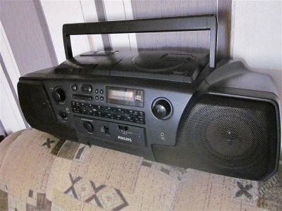 Лот: 1616093. Фото: 1. Магнитофон PHILIPS радио+CD+касеты... Музыкальные центры, магнитолы