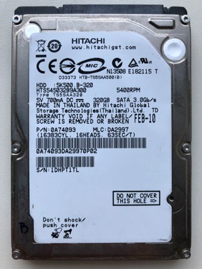 Лот: 17436669. Фото: 1. Неисправный SATA-II 320Gb разных... Жёсткие диски (HDD)