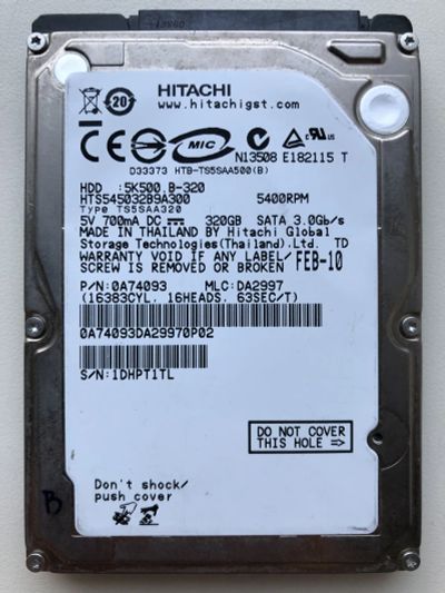 Лот: 17436669. Фото: 1. Неисправный SATA-II 320Gb разных... Жёсткие диски