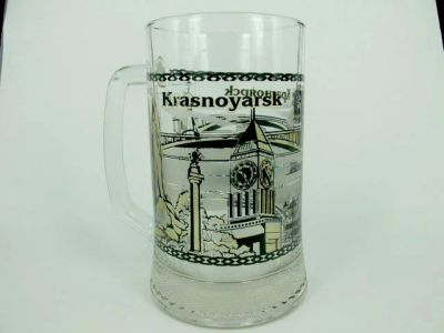 Лот: 10551523. Фото: 1. Кружка стекло 500 мл. металлик. Сувенирные наборы
