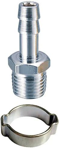 Лот: 16693040. Фото: 1. Переходник 1/4''M - елочка 6 мм... Пневмоинструмент