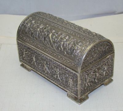 Лот: 17685078. Фото: 1. Шкатулка винтажная с Путти (Y690... Предметы интерьера и быта