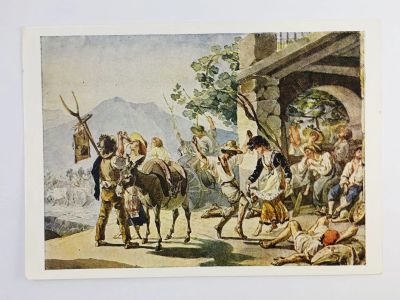 Лот: 23297324. Фото: 1. Брюллов К. П. Праздник сбора винограда... Открытки, конверты