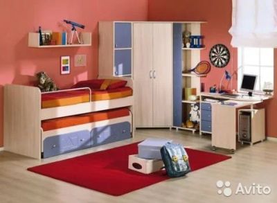 Лот: 7001013. Фото: 1. Шкаф для одежды угловой "Пифагор... Комплекты детской мебели