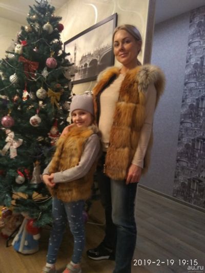Лот: 13250173. Фото: 1. Жилет из лисы детская + взрослая. Взрослые карнавальные костюмы