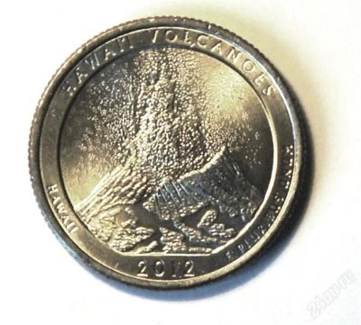 Лот: 2829959. Фото: 1. США. 25 центов 2012 г.Гавайи.Вулкан... Америка