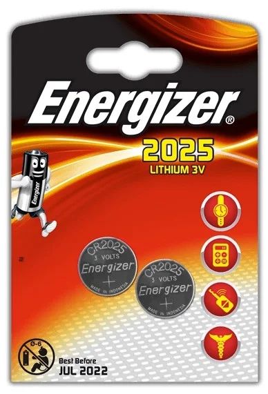 Лот: 19120757. Фото: 1. Батарейка CR2025 ENERGIZER 2шт... Батарейки, аккумуляторы, элементы питания