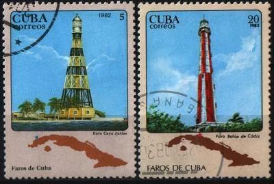 Лот: 9080806. Фото: 1. Куба 1982-83г - маяки - 2 марки. Марки