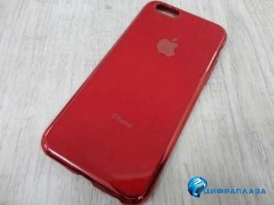 Лот: 13452241. Фото: 1. Чехол силиконовый iPhone 6 с логотипом... Чехлы, бамперы