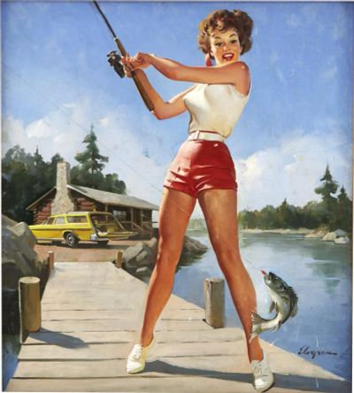 Лот: 4063059. Фото: 1. Постер (плакат) Pin-up USA # 27... Холсты чистые