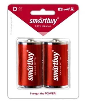 Лот: 7289776. Фото: 1. Батарейка LR20 SmartBuy BL2/12... Батарейки, аккумуляторы, элементы питания