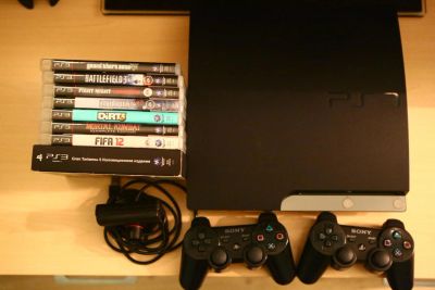 Лот: 3158983. Фото: 1. PS3 PlayStation 3 Slim 320 Gb... Игровые приставки, консоли