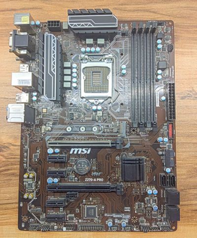 Лот: 25511848. Фото: 1. Материнская плата MSI Z270-A PRO... Материнские платы