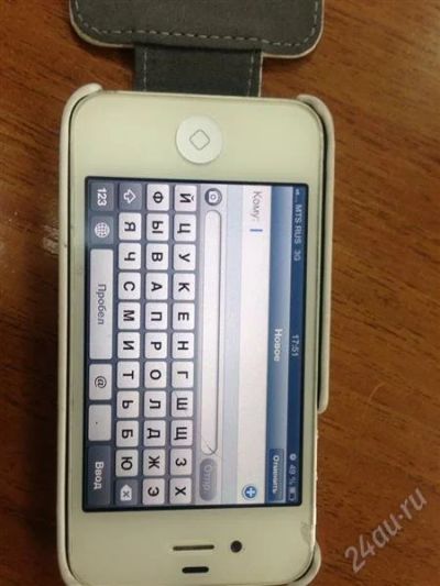 Лот: 2711831. Фото: 1. IPHONE 4S 64гб белый скол стекла... Смартфоны