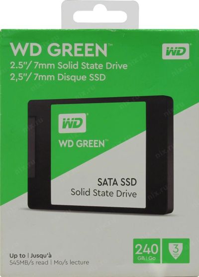 Лот: 14937352. Фото: 1. Накопитель SSD WD Green WDS240G2G0A... SSD-накопители