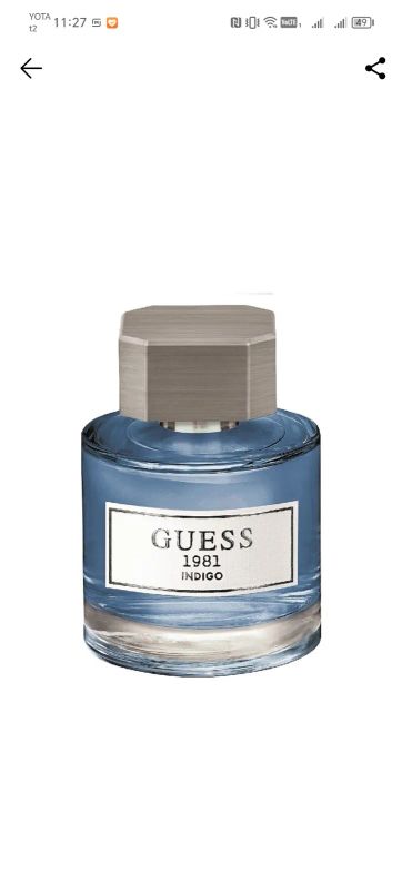 Лот: 24553739. Фото: 1. Духи Guess 1981 indigo man. Мужская парфюмерия