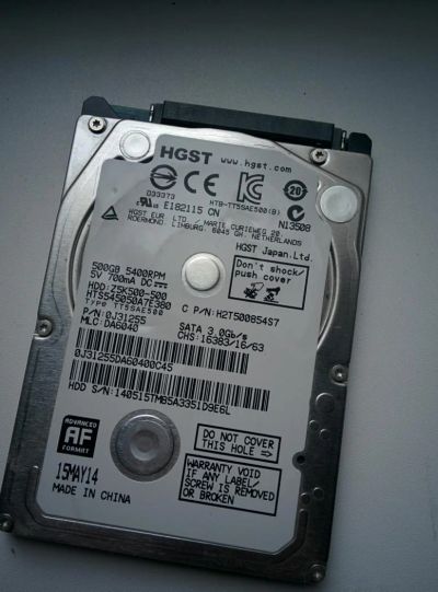 Лот: 10302866. Фото: 1. Жесткий диск для ноутбука HGST... Жёсткие диски (HDD)