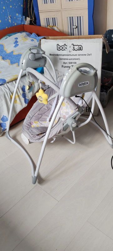 Лот: 25802798. Фото: 1. Детские качели Babyton 2в1. Ходунки, прыгунки, качели
