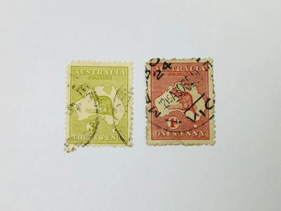 Лот: 23963775. Фото: 1. Кенгуру и карта. Неполная серия... Марки
