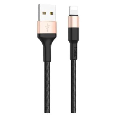 Лот: 24870149. Фото: 1. Кабель Hoco RA3 USB 8-pin Black... Дата-кабели, переходники