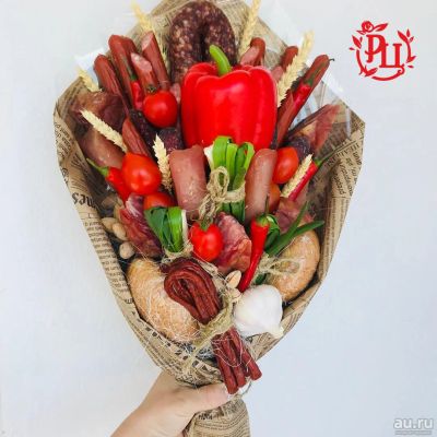 Лот: 15529637. Фото: 1. Мужской букет в газете. Другое (цветы, букеты)
