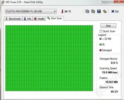 Лот: 260682. Фото: 1. HDD 2.5" FUJITSU MHV2080BH PL... Жёсткие диски (HDD)