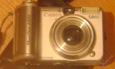 Лот: 1520302. Фото: 1. Фотоаппарат canon A610. Цифровые компактные