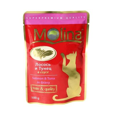 Лот: 10399269. Фото: 1. Корм Molina Для Кошек Лосось И... Корма