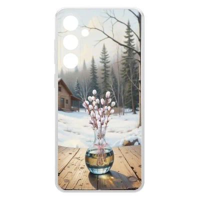Лот: 25134910. Фото: 1. Чехол Krutoff Clear Case "Верба... Чехлы, бамперы