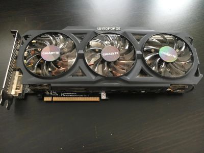 Лот: 9258861. Фото: 1. Gigabyte R9 280X Windforce Rev... Видеокарты