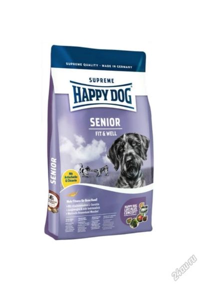 Лот: 5577963. Фото: 1. Корм Happy Dog Fit & Well Senior... Корма