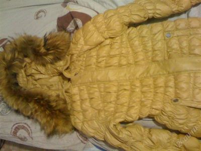 Лот: 2587408. Фото: 1. продам пуховик золотой. Верхняя одежда