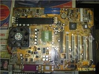 Лот: 277635. Фото: 1. Мат.плата 7KTA1/E +Athlon 950. Материнские платы