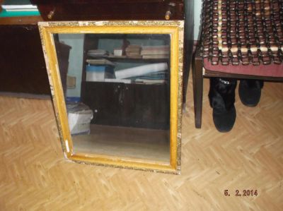 Лот: 3697147. Фото: 1. Старое зеркало в багете. Зеркала