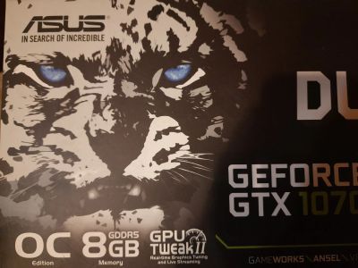 Лот: 18884137. Фото: 1. Видеокарта Asus DUAL gtx 1070. Видеокарты
