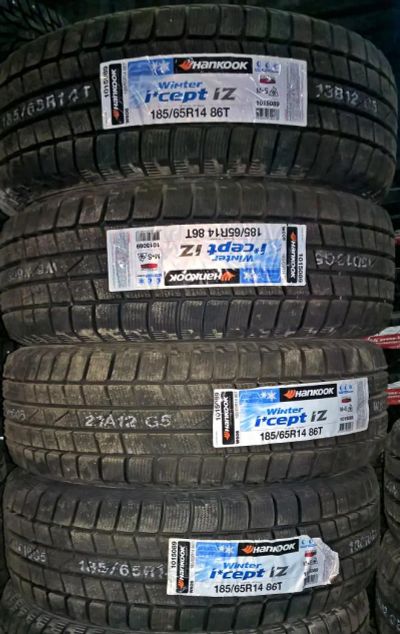 Лот: 6119796. Фото: 1. Шины 185/65 R14 Hankook Winter... Шины