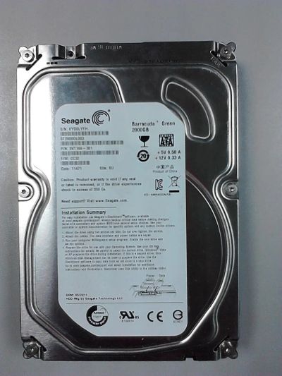 Лот: 6892062. Фото: 1. Seagate "Barracuda Green" 2000... Жёсткие диски (HDD)