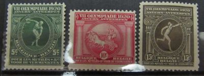 Лот: 11395438. Фото: 1. Бельгия 1920 Летние Олимпийские... Марки