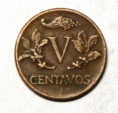 Лот: 2195525. Фото: 1. Колумбия. 5 сентаво 1960 г.(197... Америка