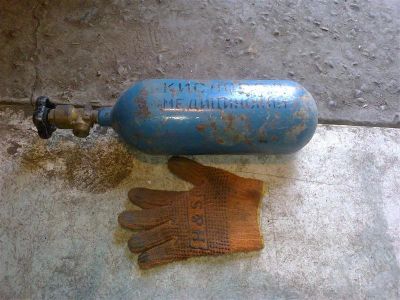 Лот: 2770083. Фото: 1. Газовый баллон кислород 5 л.б... Баллоны, газ в баллонах