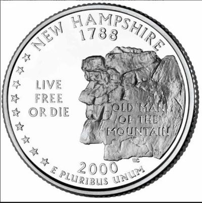 Лот: 7861341. Фото: 1. США.25 центов 2000 г.New Hampshire... Америка