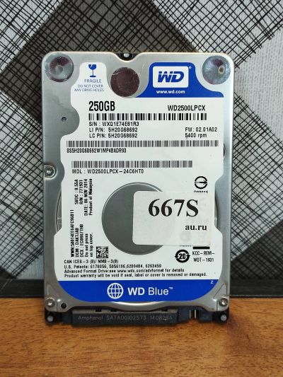 Лот: 19548333. Фото: 1. Жесткий диск SATA-III 2,5 WD2500LPCX... Жёсткие диски (HDD)