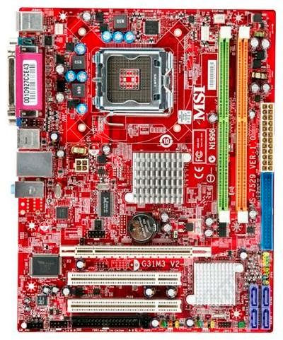 Лот: 209437. Фото: 1. MSI G31M3-F V2. Материнские платы