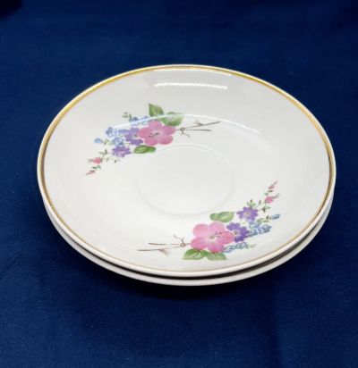 Лот: 25323892. Фото: 1. 🍽 Блюдца ХФЗ СССР из фарфора... Фарфор, керамика